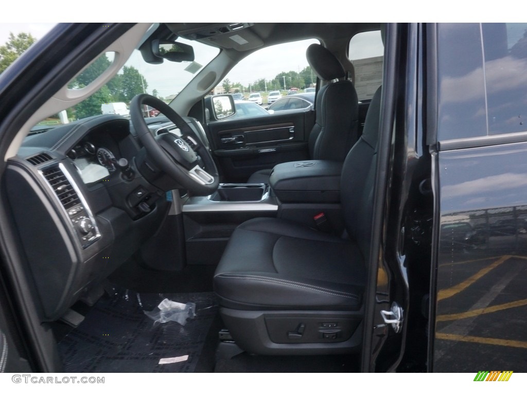 2017 1500 Laramie Quad Cab - Brilliant Black Crystal Pearl / Black photo #7