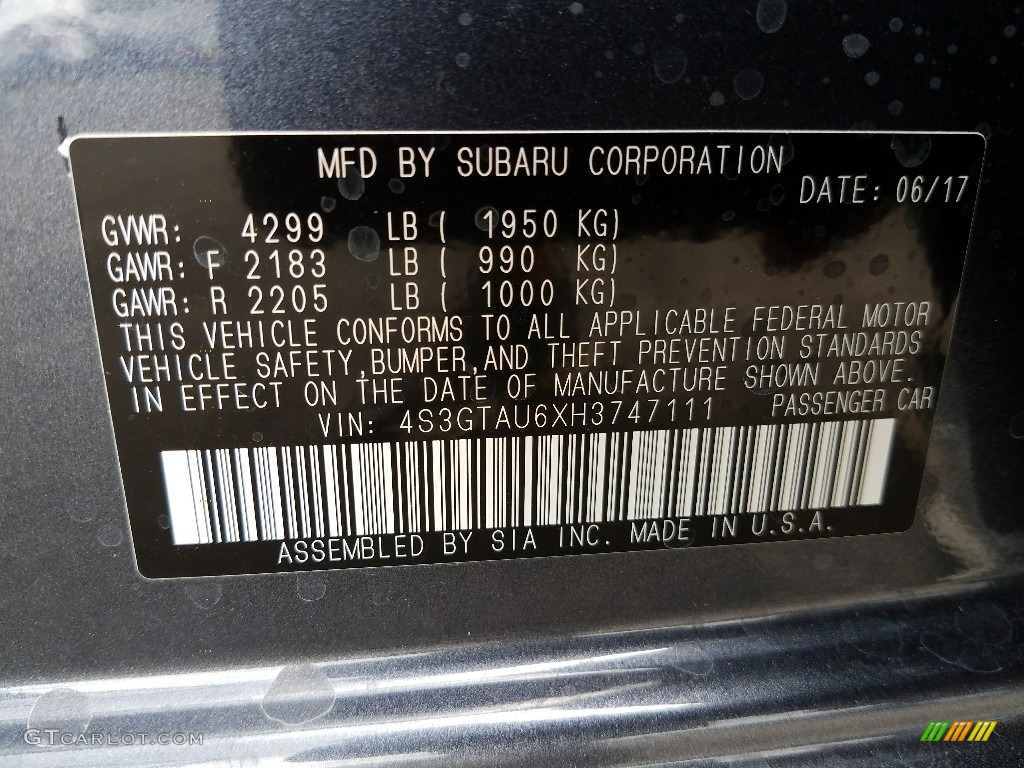 2017 Impreza 2.0i Limited 5-Door - Carbide Gray Metallic / Black photo #9