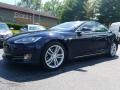 2014 Blue Metallic Tesla Model S   photo #1