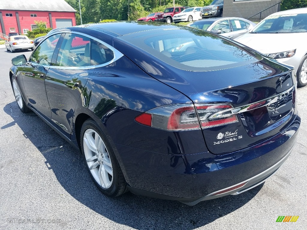 2014 Model S  - Blue Metallic / Tan photo #3