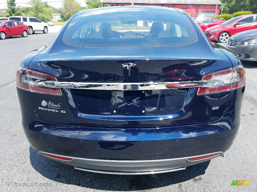 2014 Model S  - Blue Metallic / Tan photo #4