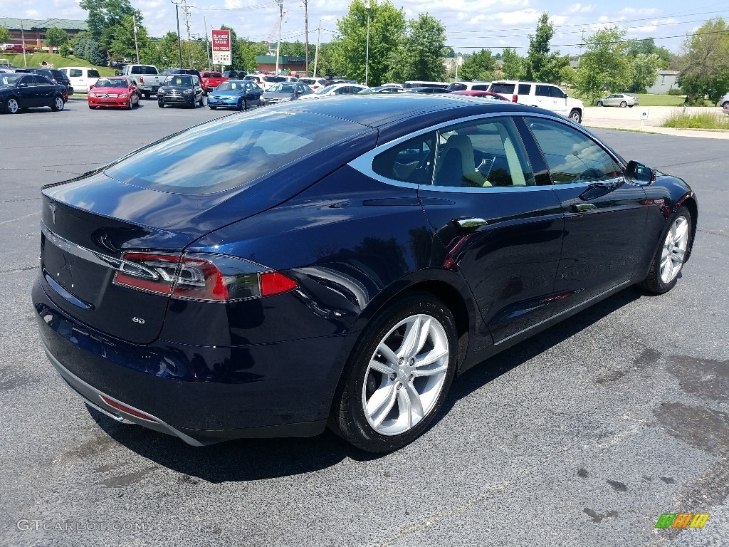 2014 Model S  - Blue Metallic / Tan photo #7