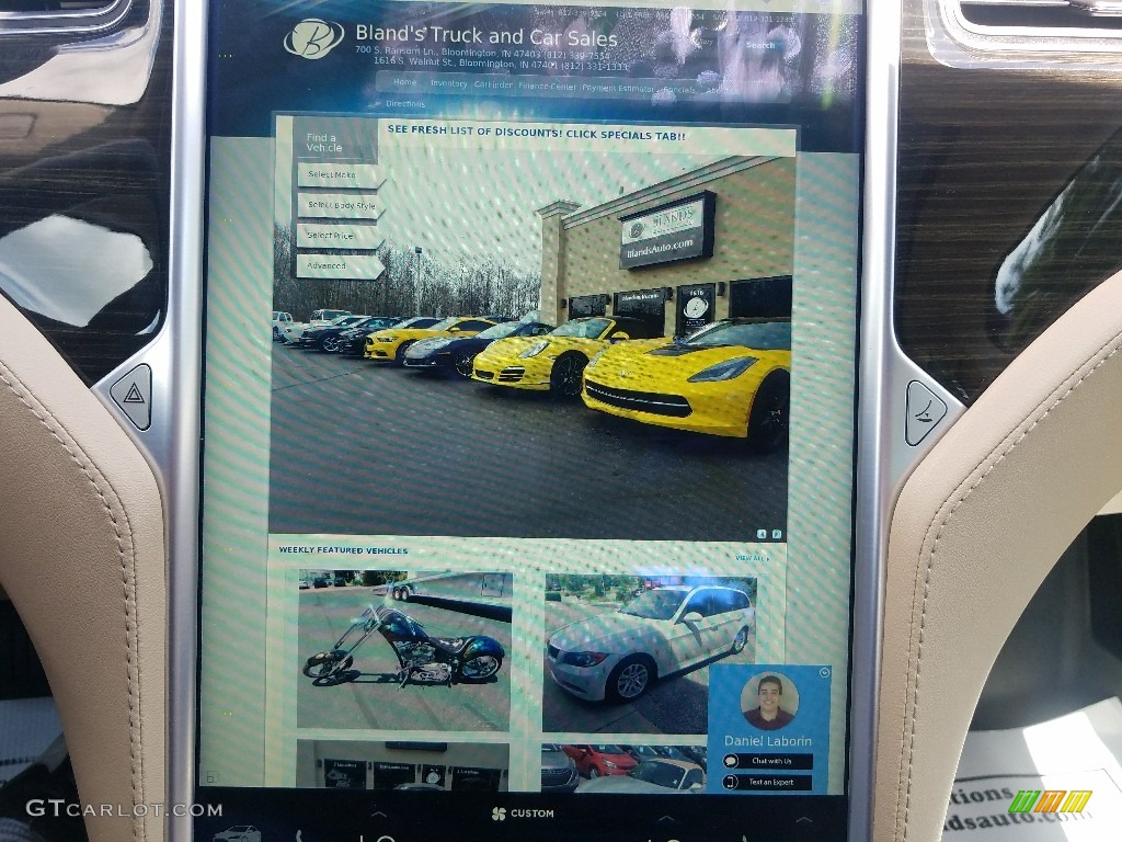 2014 Model S  - Blue Metallic / Tan photo #48