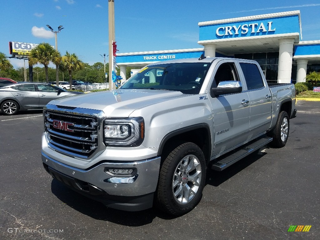 2017 Sierra 1500 SLT Crew Cab 4WD - Quicksilver Metallic / Jet Black photo #1