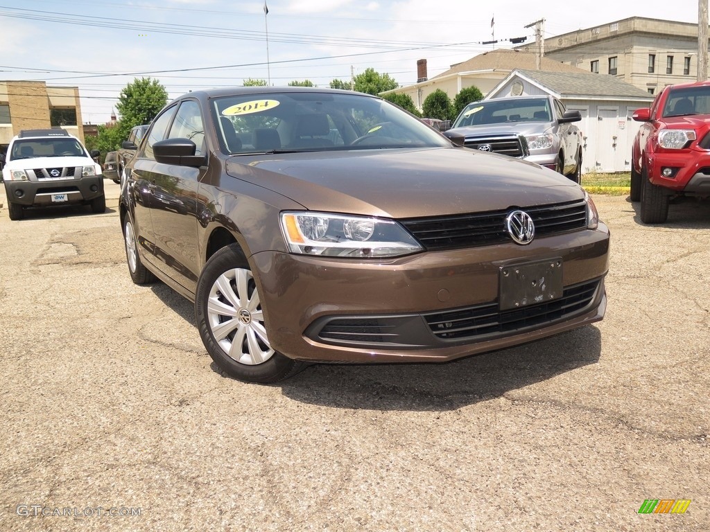 2014 Jetta S Sedan - Toffee Brown Metallic / Latte Macchiato photo #1