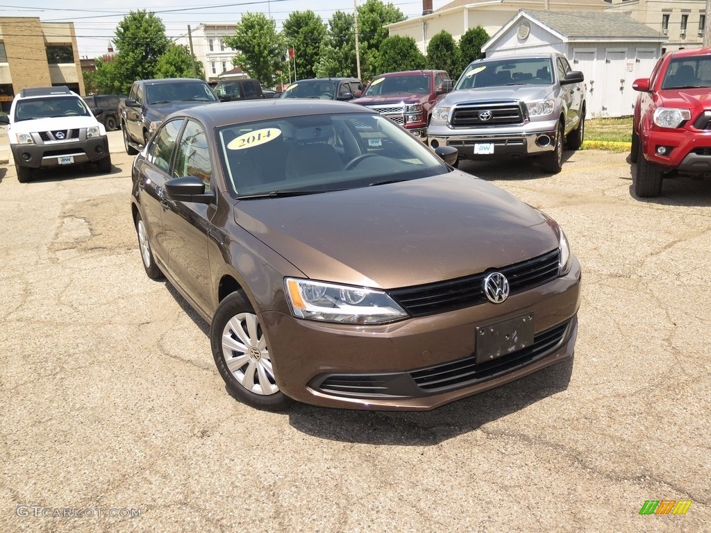 2014 Jetta S Sedan - Toffee Brown Metallic / Latte Macchiato photo #2
