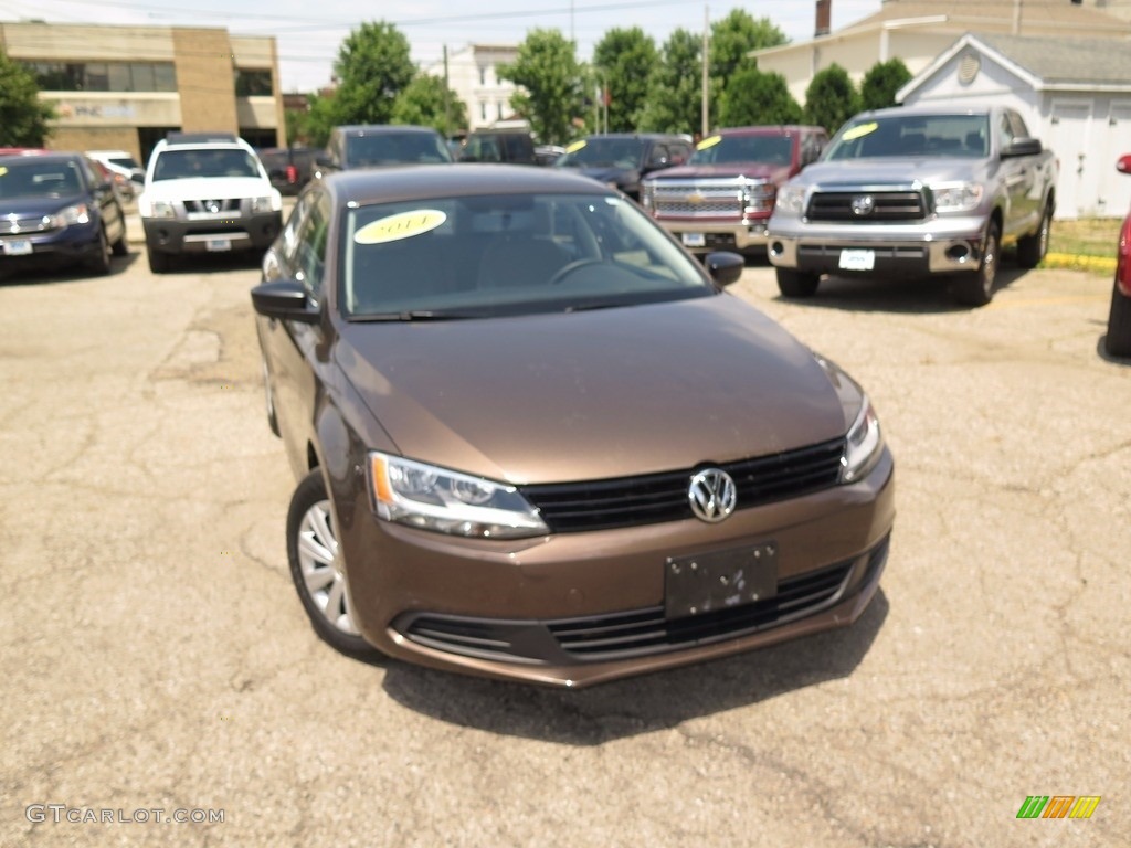 2014 Jetta S Sedan - Toffee Brown Metallic / Latte Macchiato photo #3