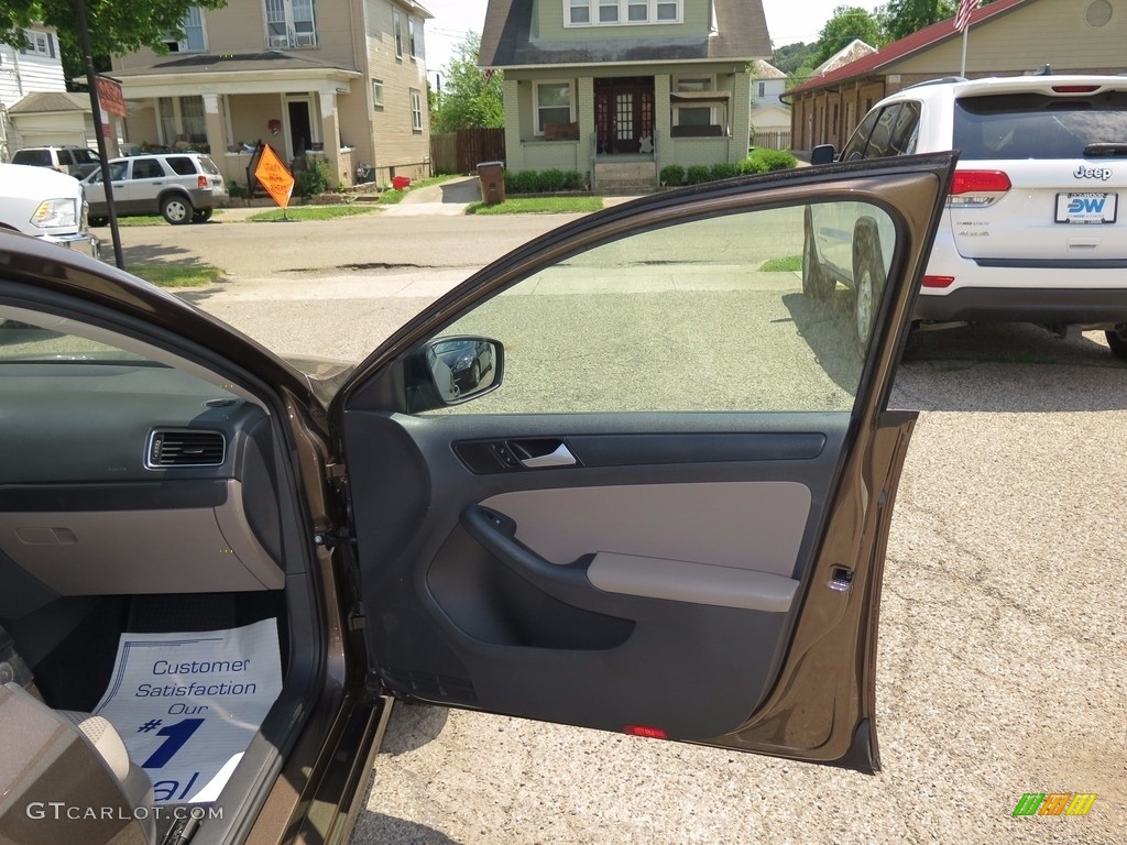 2014 Jetta S Sedan - Toffee Brown Metallic / Latte Macchiato photo #25