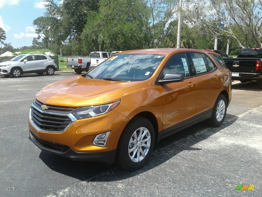 2018 Equinox LS - Orange Burst Metallic / Medium Ash Gray photo #1