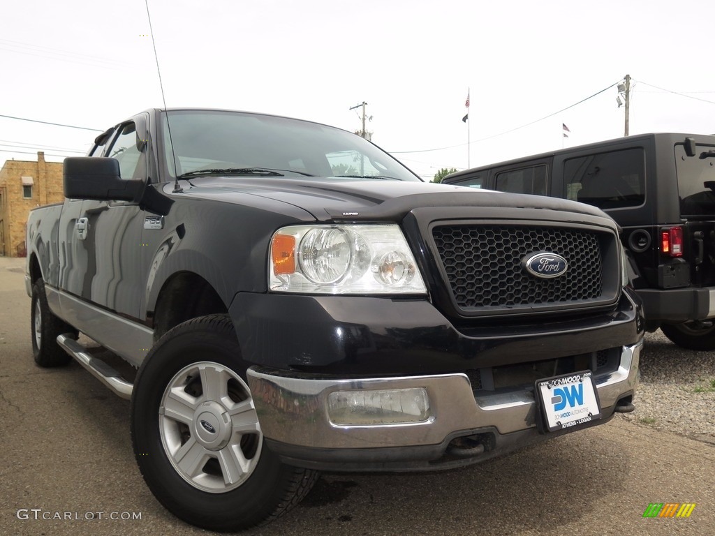 2004 F150 XLT SuperCab 4x4 - Black / Medium Graphite photo #1