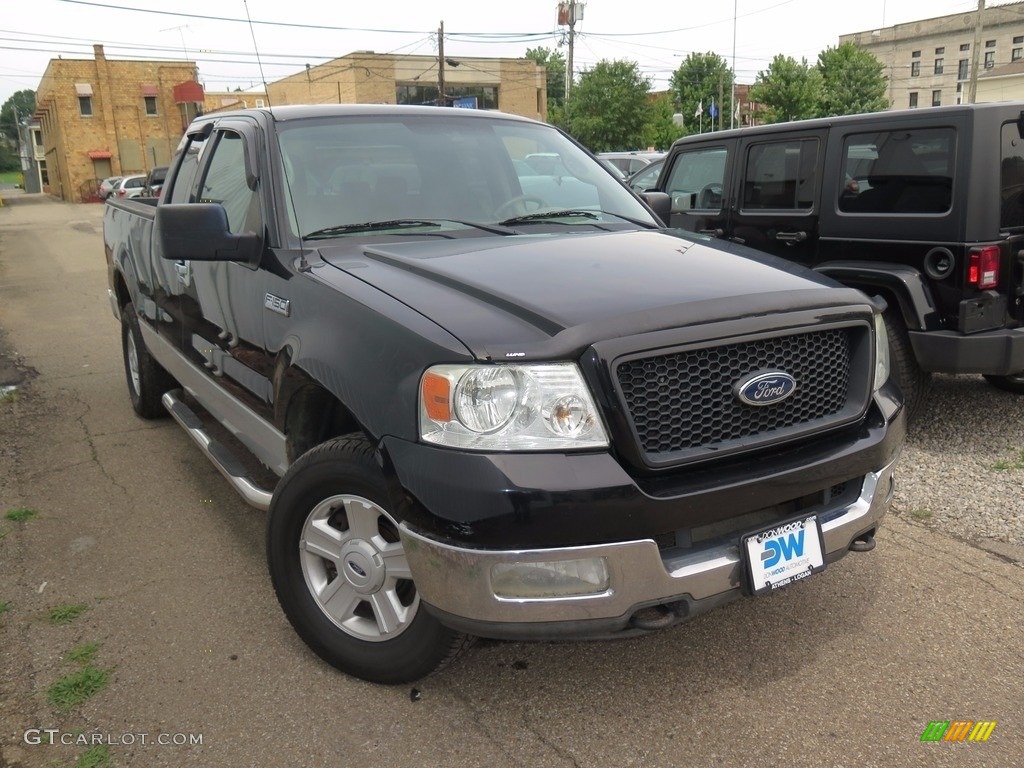 2004 F150 XLT SuperCab 4x4 - Black / Medium Graphite photo #2