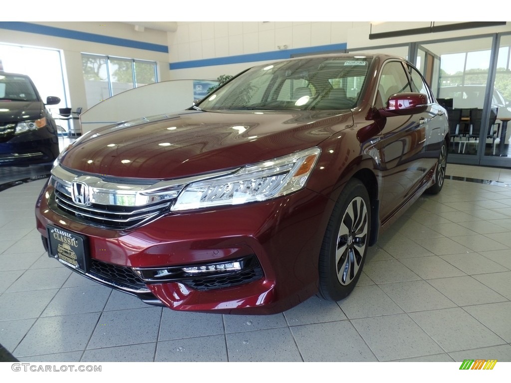 2017 Accord Hybrid Touring Sedan - Crimson Pearl / Ivory photo #1