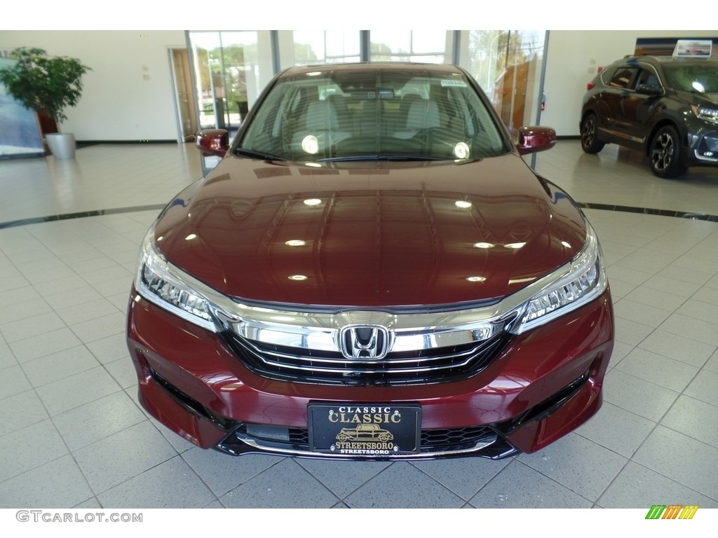2017 Accord Hybrid Touring Sedan - Crimson Pearl / Ivory photo #3