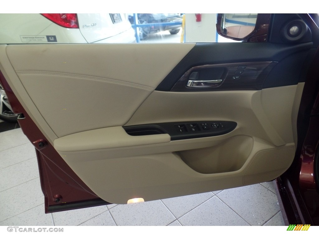 2017 Accord Hybrid Touring Sedan - Crimson Pearl / Ivory photo #5
