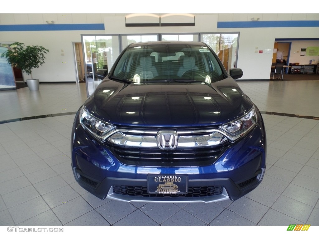 2017 CR-V LX AWD - Obsidian Blue Pearl / Gray photo #3