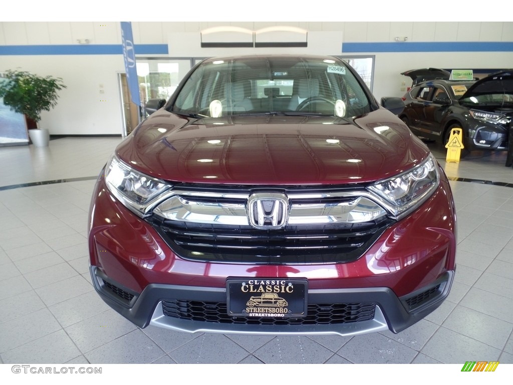 2017 CR-V LX AWD - Basque Red Pearl II / Gray photo #3