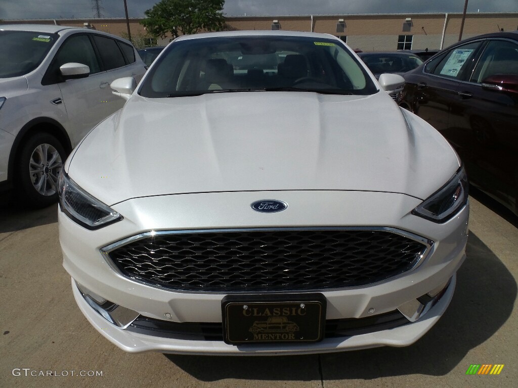 2017 Fusion Titanium AWD - White Platinum / Medium Soft Ceramic photo #2