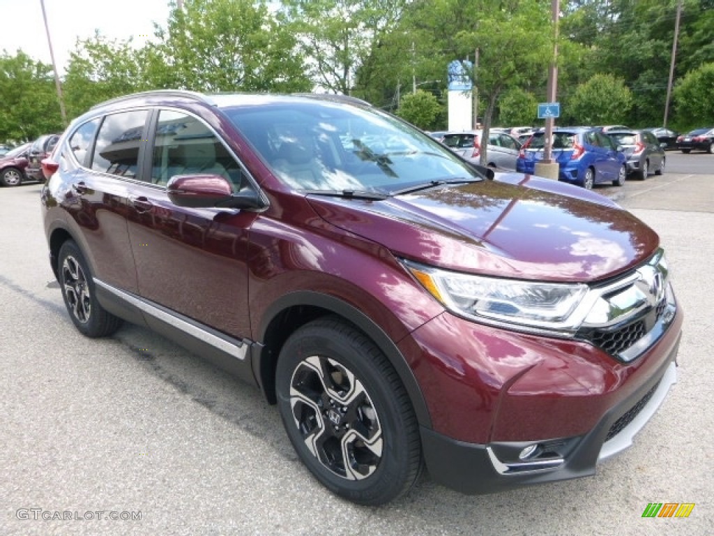 2017 CR-V Touring AWD - Basque Red Pearl II / Gray photo #5