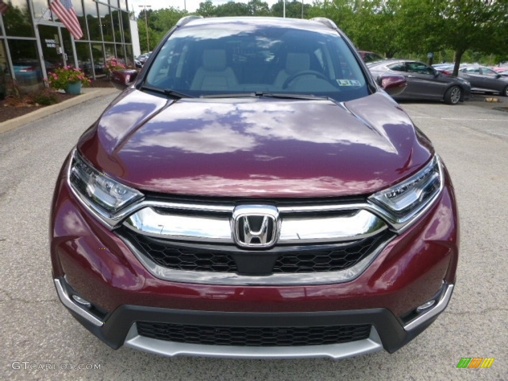2017 CR-V Touring AWD - Basque Red Pearl II / Gray photo #6