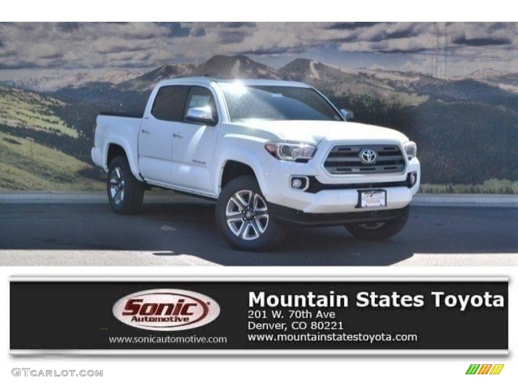 2017 Tacoma Limited Double Cab 4x4 - Super White / Limited Hickory photo #1