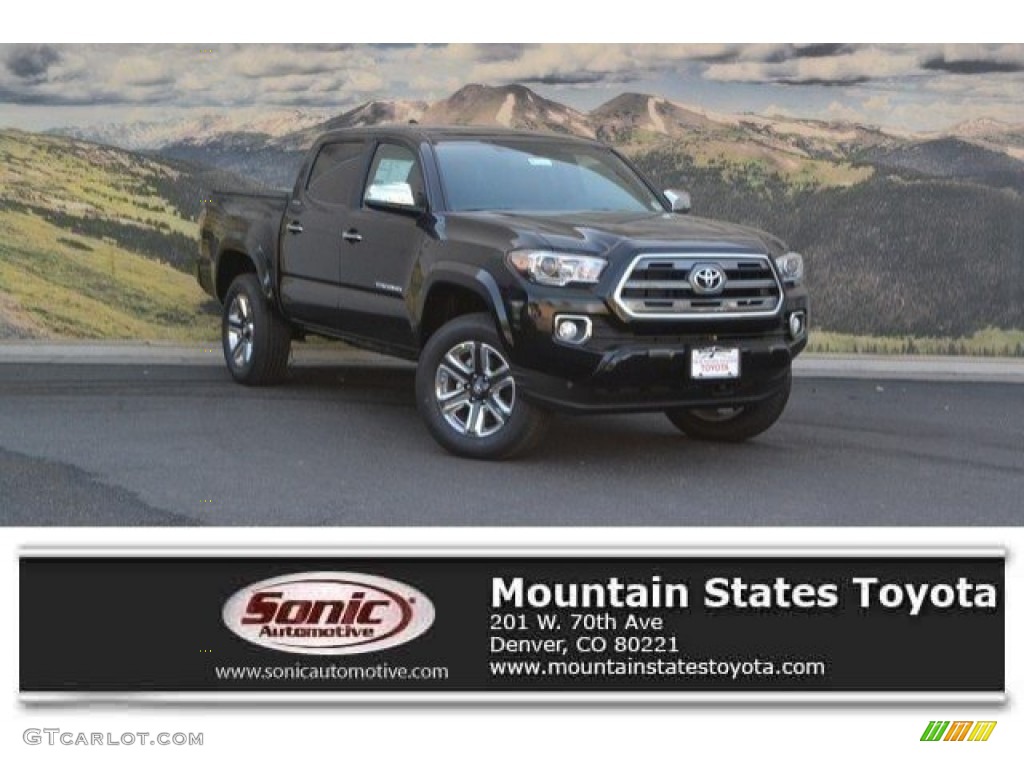 2017 Tacoma Limited Double Cab 4x4 - Black / Limited Hickory photo #1