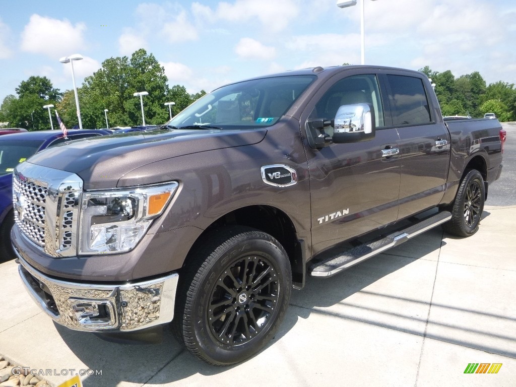 2017 Titan SL Crew Cab 4x4 - Java Metallic / Beige photo #8