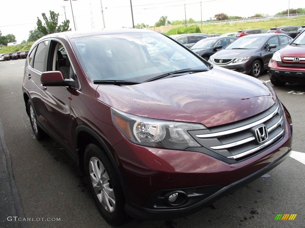 2014 CR-V EX AWD - Basque Red Pearl II / Gray photo #7
