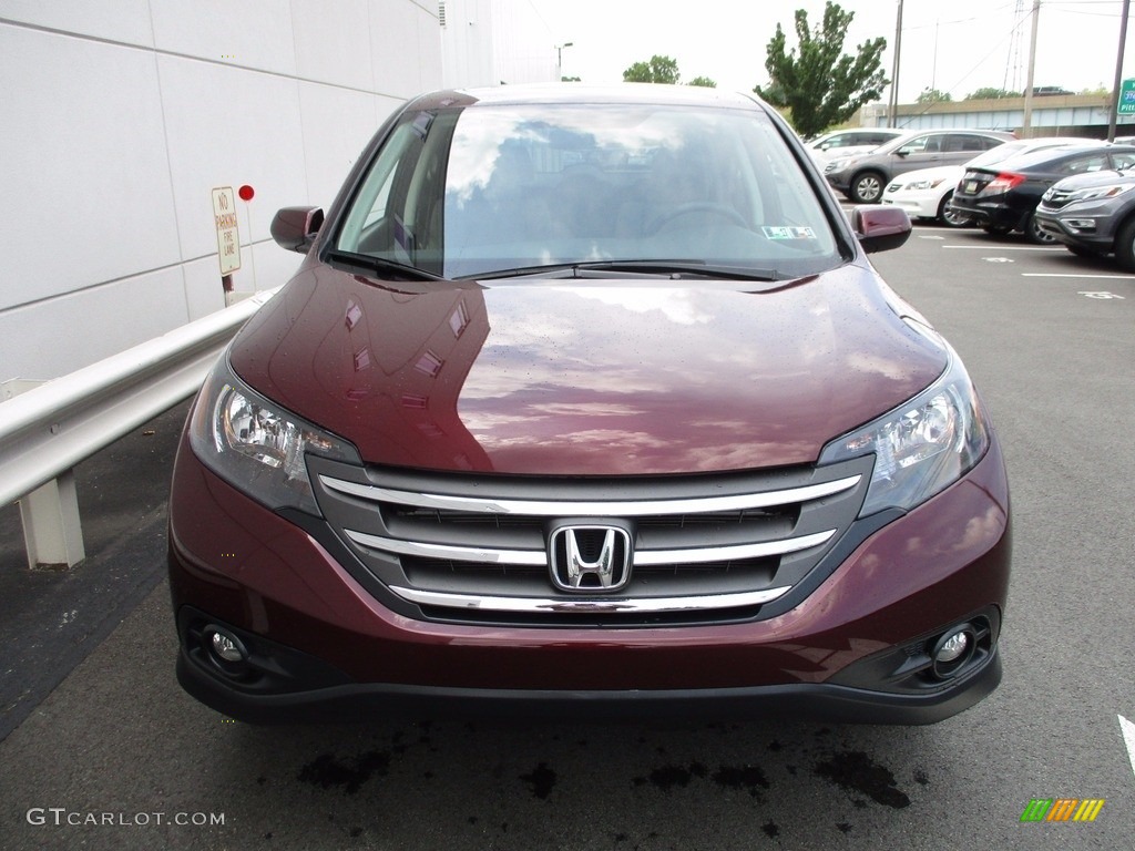2014 CR-V EX AWD - Basque Red Pearl II / Gray photo #8