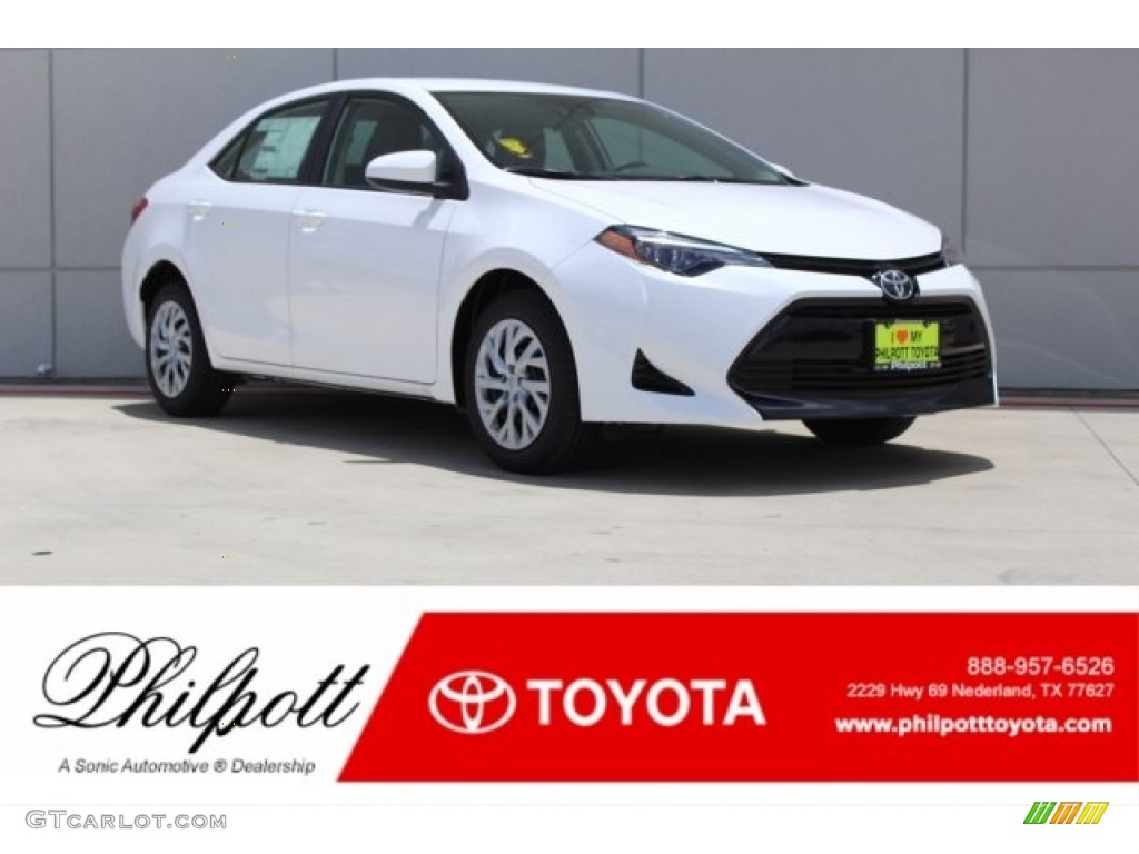 2017 Corolla LE - Super White / Ash Gray photo #1