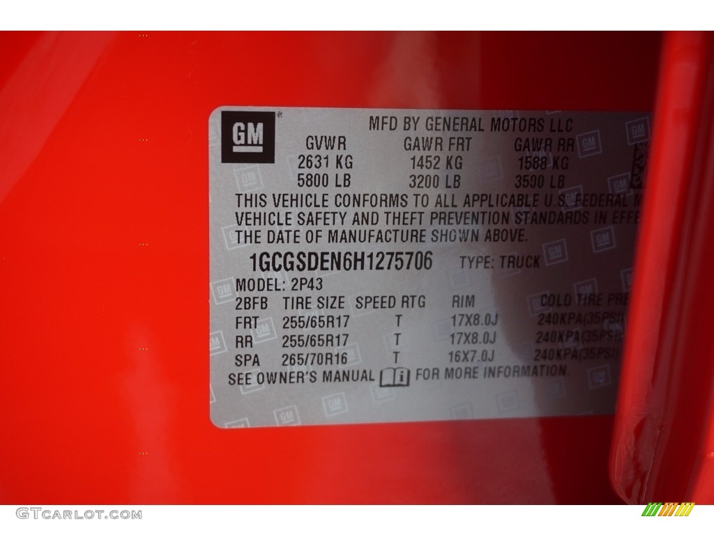 2017 Colorado Z71 Crew Cab - Red Hot / Jet Black photo #15