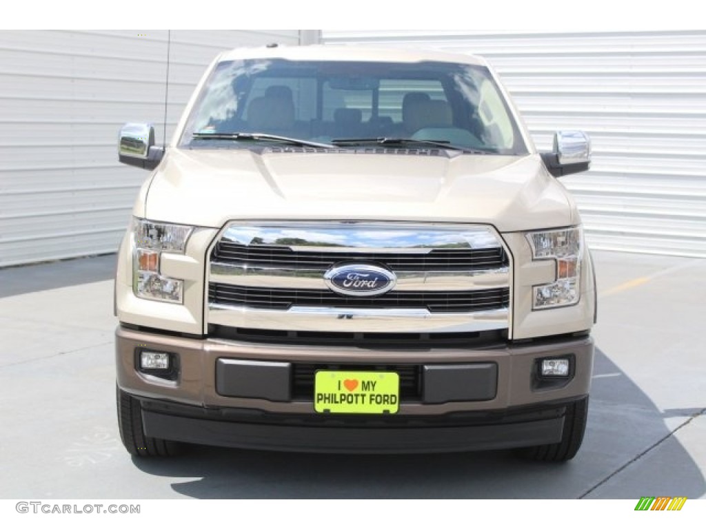 2017 F150 Lariat SuperCrew - White Gold / Light Camel photo #2