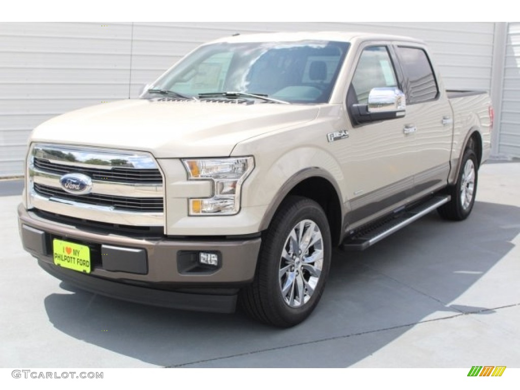 2017 F150 Lariat SuperCrew - White Gold / Light Camel photo #3