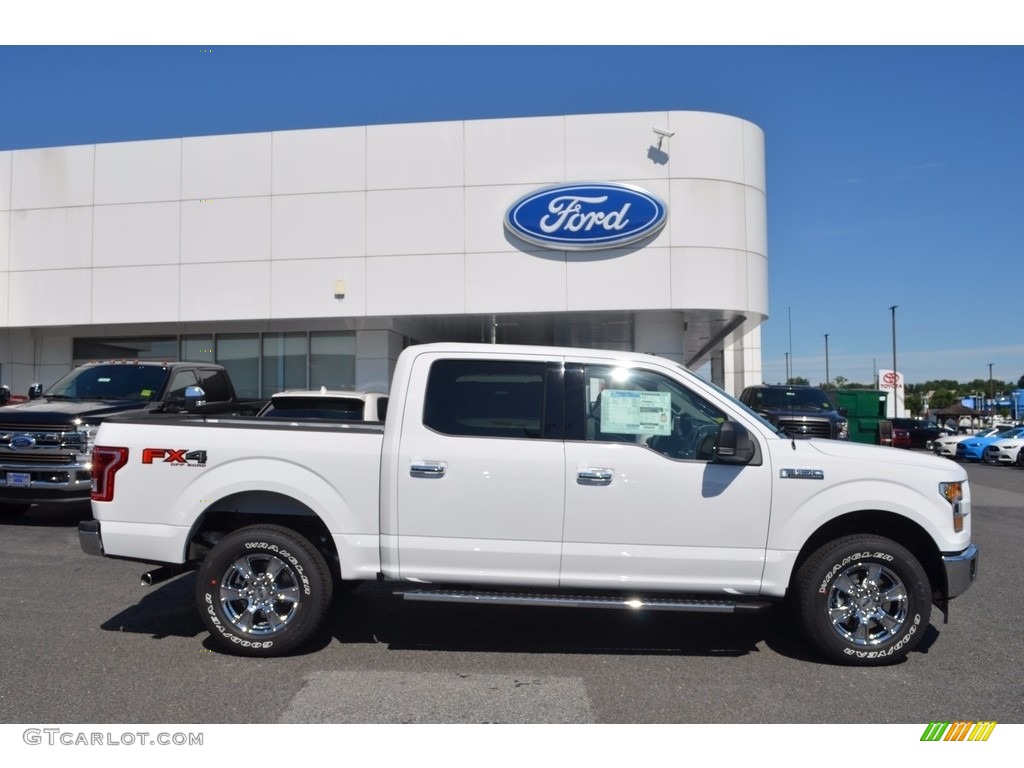 2017 F150 XLT SuperCrew 4x4 - Oxford White / Earth Gray photo #2