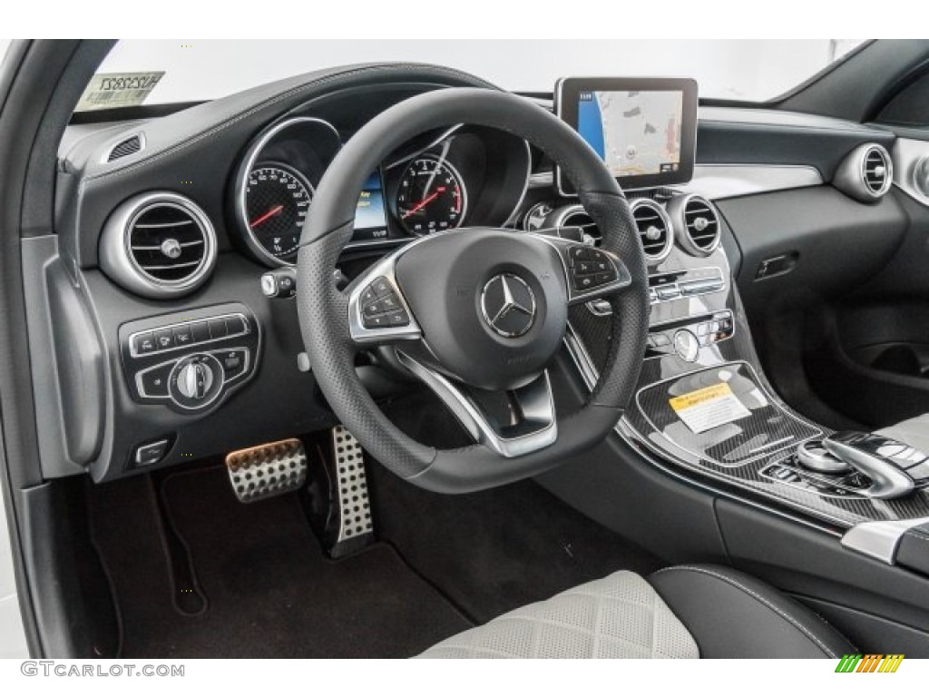 2017 Mercedes-Benz C 43 AMG 4Matic Sedan AMG Black/Platinum White Dashboard Photo #121336718
