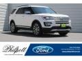 2017 White Platinum Ford Explorer Platinum 4WD  photo #1