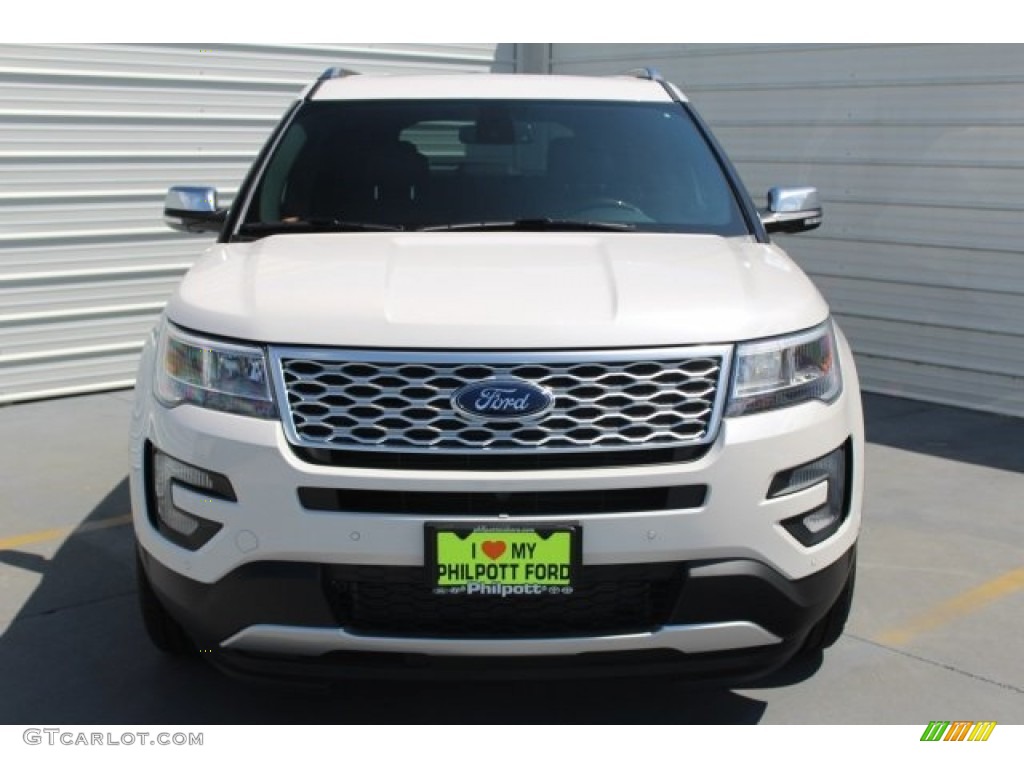 2017 Explorer Platinum 4WD - White Platinum / Ebony Black photo #2