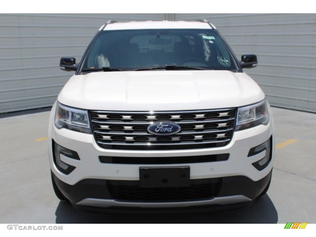 2017 Explorer XLT - White Platinum / Ebony Black photo #2