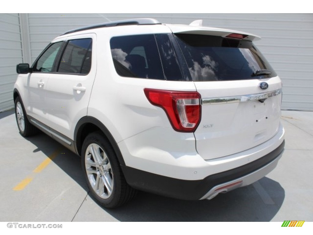 2017 Explorer XLT - White Platinum / Ebony Black photo #6
