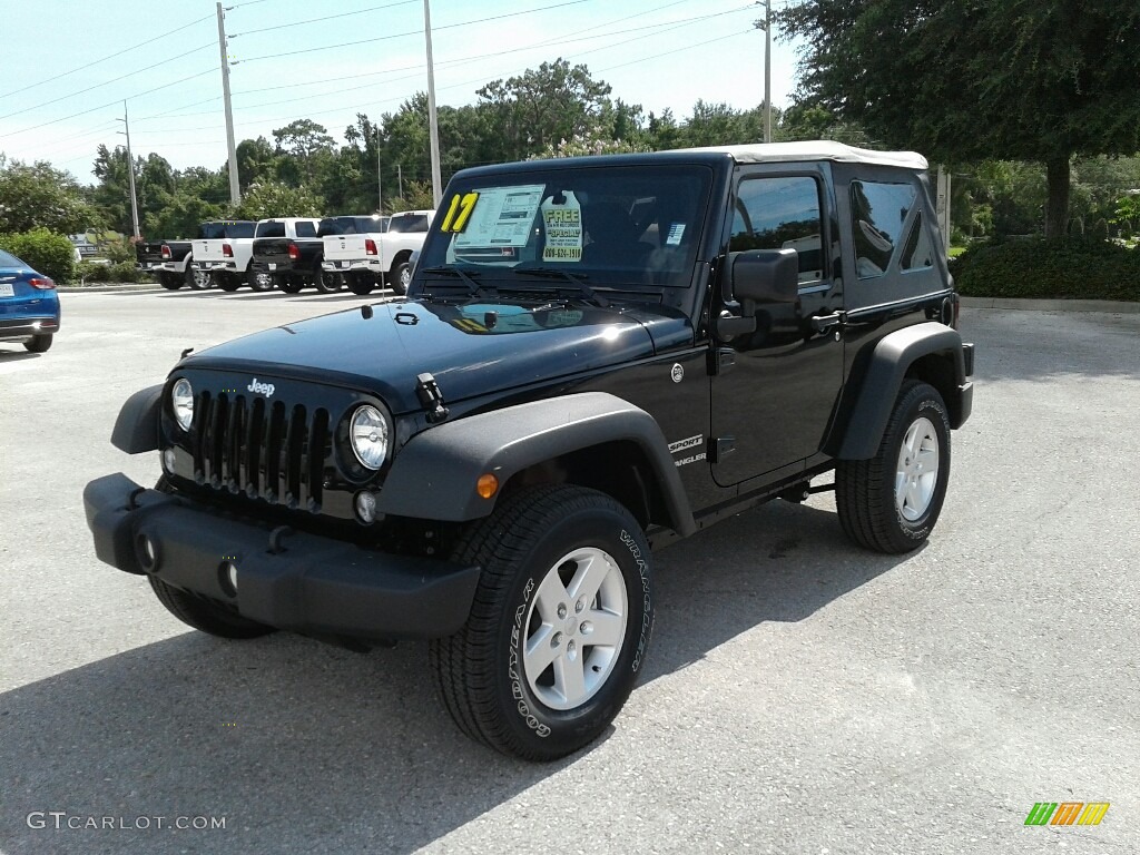 2017 Wrangler Sport 4x4 - Black / Black photo #1