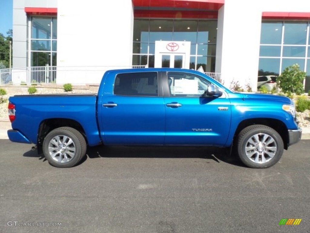 2017 Tundra Limited CrewMax 4x4 - Blazing Blue Pearl / Black photo #2