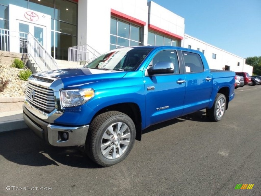 2017 Tundra Limited CrewMax 4x4 - Blazing Blue Pearl / Black photo #5