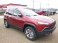 2017 Deep Cherry Red Crystal Pearl Jeep Cherokee Trailhawk 4x4  photo #5