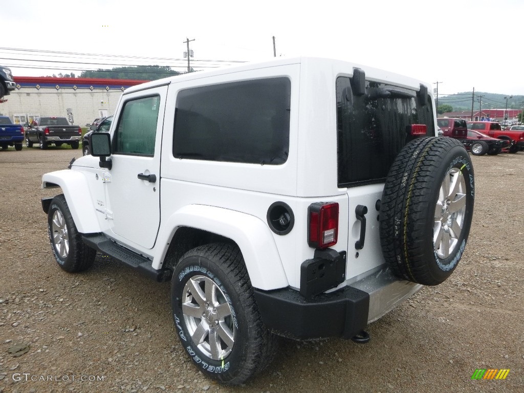 2017 Wrangler Sahara 4x4 - Bright White / Black/Dark Saddle photo #3