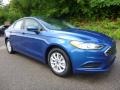 2017 Lightning Blue Ford Fusion S  photo #8