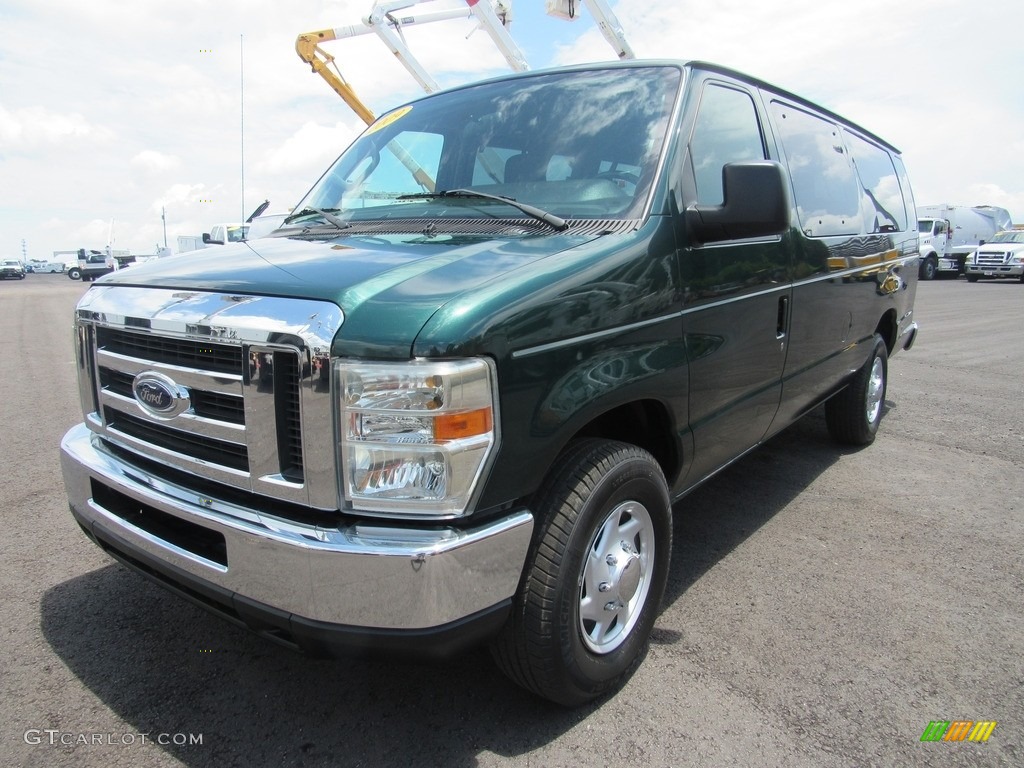 2009 E Series Van E350 Super Duty XLT Extended Passenger - Forest Green Metallic / Medium Flint photo #1