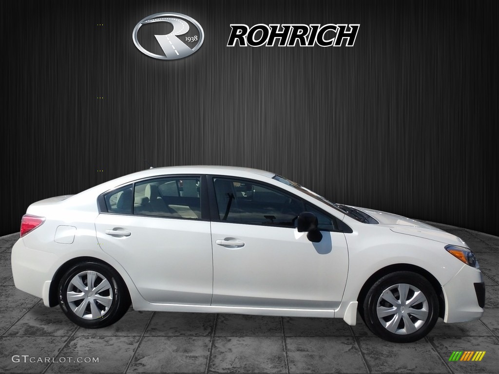 2012 Impreza 2.0i 4 Door - Satin White Pearl / Ivory photo #2