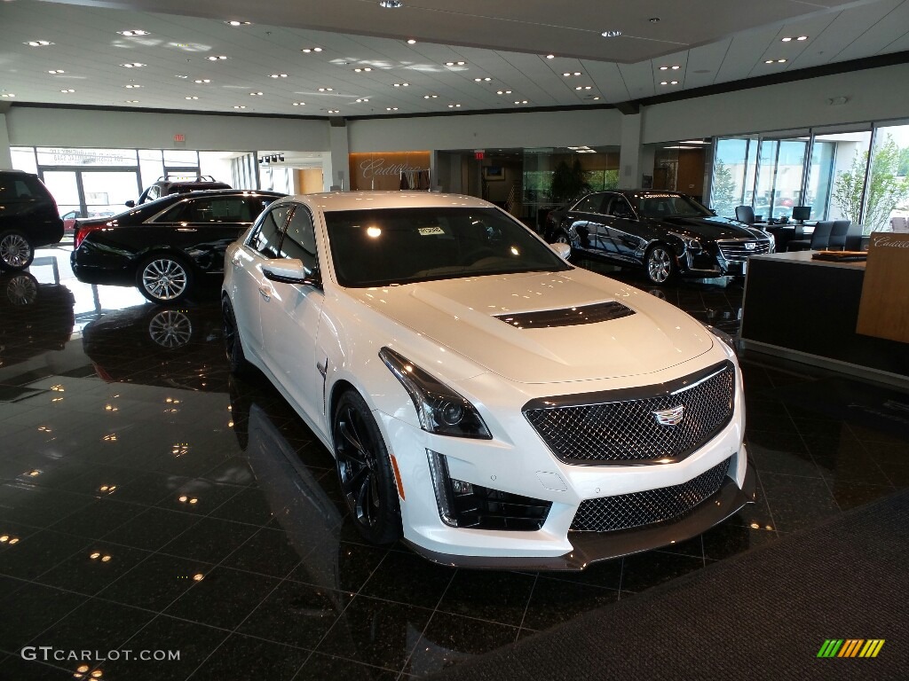 2017 CTS V Sedan - Crystal White Tricoat / Jet Black photo #1