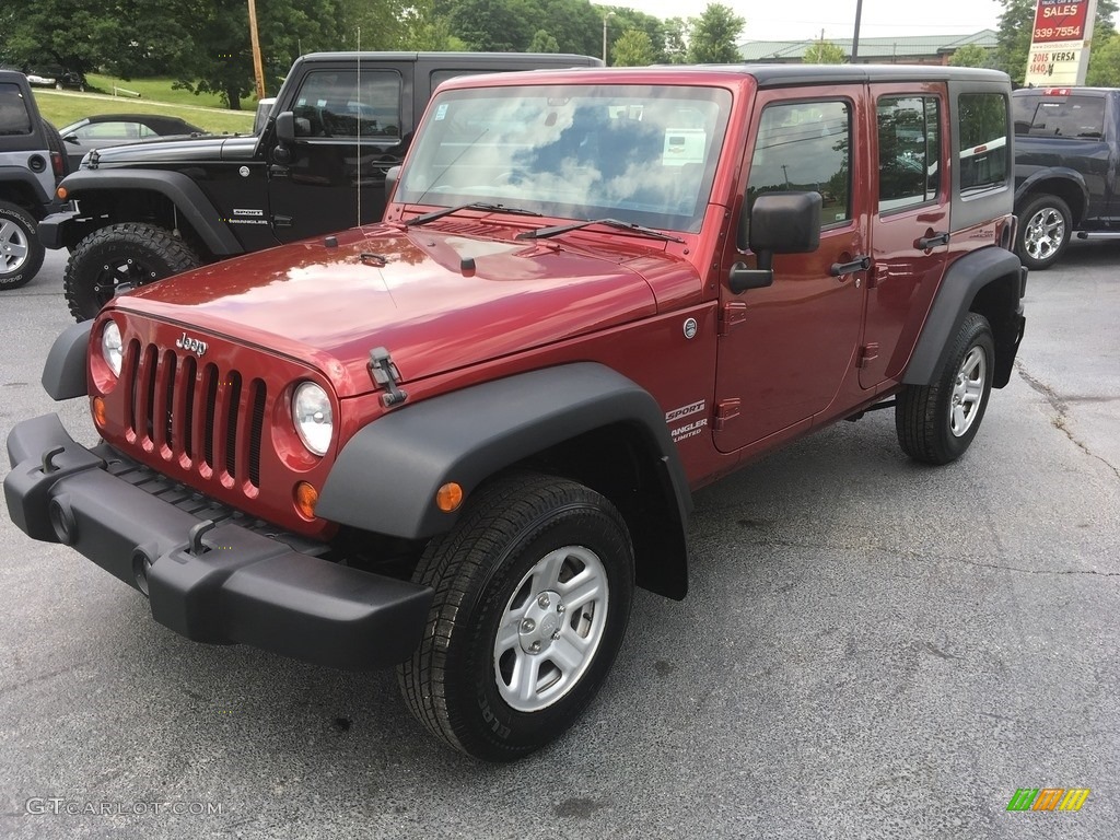 2011 Wrangler Unlimited Sport 4x4 Right Hand Drive - Deep Cherry Red / Black photo #1