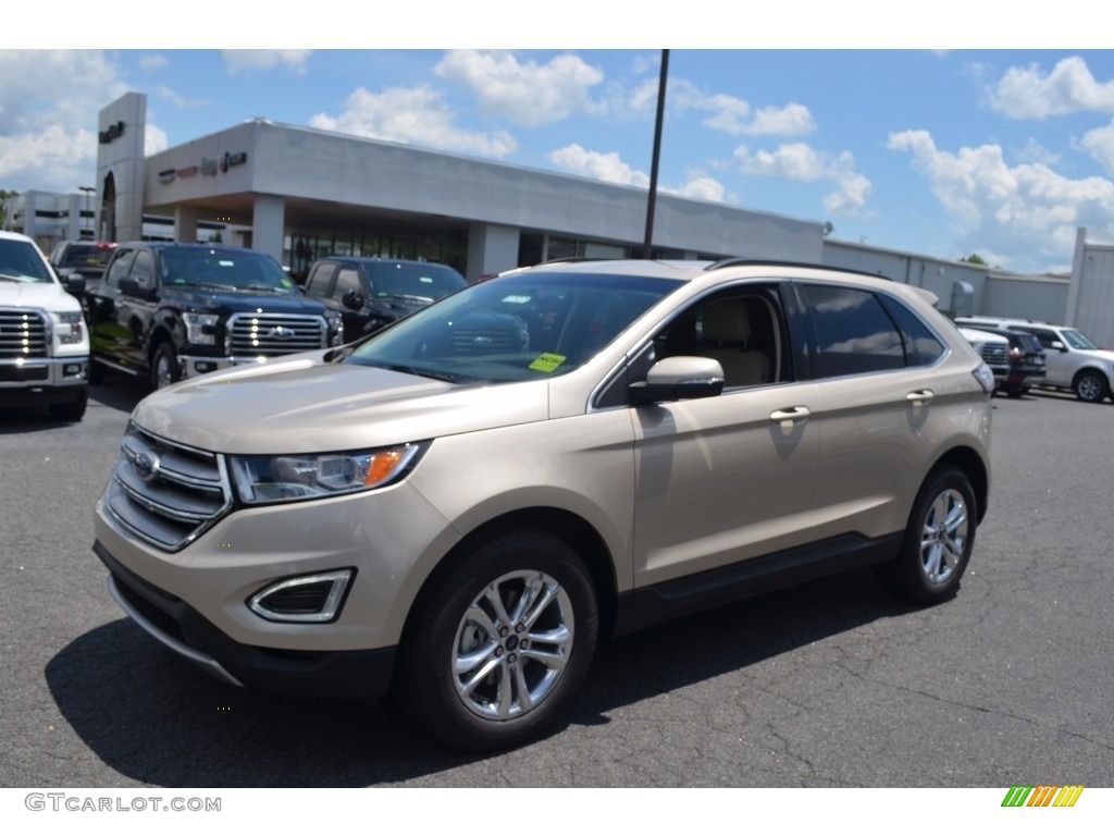 White Gold Metallic 2017 Ford Edge SEL Exterior Photo #121368209