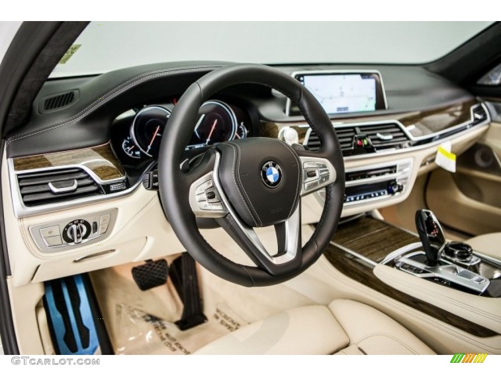 2018 7 Series 750i Sedan - Mineral White Metallic / Canberra Beige photo #5